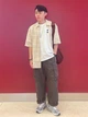 Рубашка хлопковая мужская Uniqlo 773010296 XL Бежевая (1161496350) - изображение 11