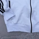 Женская спортивная кофта Adidas весна-осень трикотажная зипка белая M размер - изображение 2