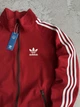 Женская спортивная кофта Adidas весна-осень трикотажная зипка красная XL размер - изображение 5