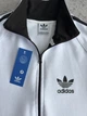 Женская спортивная кофта Adidas весна-осень трикотажная зипка белая M размер - изображение 7