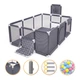 Детский игровой манеж LEOBRO Multisport Grey 120 x 180 см футбольные ворота для малышей баскетбольное кольцо манеж для игр детский - изображение 1
