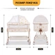 Кроватка-трансформер LEOBRO Smart Crib Pro 5в1 Бежевая (LB-1135) - изображение 2