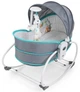 Люлька-баунсер люлька качалка Rocket Bassinet 5 в 1 Серо-голубая 3479 с ремнями безопасности (JDT-0850447) - изображение 1