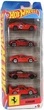 Набір автомобілів Mattel Hot Wheels Ferrari 5 шт JLN12 (194735367887) - зображення 1