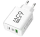 Зарядное устройство для телефона 65W GaN TRG-185 быстрая зарядка USB Type-C и USB-A адаптер питания белый - изображение 6