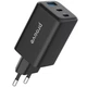 Зарядное устройство Proove Pocket GaN 65W Сетевой адаптер 2Type-C/USB с быстрой зарядкой QC4+/PD3.0, Черный - изображение 3
