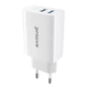 Зарядное устройство Proove Rapid 30W Сетевой адаптер 2USB/Type-C с быстрой зарядкой QC3.0/PD3.0, Белый - изображение 2