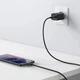 Зарядное устройство Baseus Super Silicone Quick Charger 25W Сетевой адаптер Type-C с быстрой зарядкой QC3.0/PD3.0 и кабелем Type-C to Type-C 3A, Черный - изображение 2