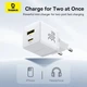 Зарядний пристрій Baseus Palm Fast Charger 30W Мережевий адаптер Type-C/USB зі швидкою зарядкою QC3.0/PD3.0 та кабелем Type-C to Type-C 60W, Білий - зображення 7