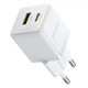 Зарядний пристрій Baseus Palm Fast Charger 20W Мережевий адаптер Type-C/USB зі швидкою зарядкою PD3.0/QC3.0, Білий - зображення 3