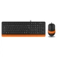 Комплект клавіатура та мишка A4Tech F1010 USB Orange - изображение 1