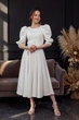 Белое платье миди FirstWoman XS белый 43460015 - изображение 8