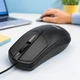 Проводная компьютерная мышь Jedel CP72 USB с оптическим сенсором 1000 DPI, черная - изображение 1