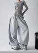 UNISEX базові спортивні штани з полосами по боках \ Сірий 42-46 / BASED 0227451 - зображення 1