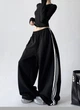 UNISEX базові спортивні штани з полосами по боках \ Чорний 42-46 / BASED 0227450 - зображення 2