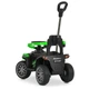Дитячий електромобіль толокар з батьківською ручкою BAMBI M 6300EBLR-5 зелений (2х25W, EVA, екошкіра, USB, Bluetooth) - зображення 3