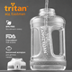 Еко-пляшка KANGZYUAN 1500 мл (1.5 л) — Біла Tritan BPA-free, ударостійка, спортивна з ручкою та ремінцем - зображення 2