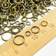 Кольца соединительные двойные цвет бронза микс 4-10мм 50гр прибл.530шт - изображение 2
