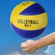 М'яч волейбольний Mikasa MVA 200 FIVB склеєний PU (поліуретан, м'ягкий, приємно рукам) мікрофібра жовтий із синім - зображення 5
