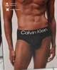 Мужские трусы слипа Calvin Klein набор 3 штуки цвет черный/серый/красный размер XL - изображение 5