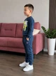 Спортивний костюм для хлопчика джемпер і брюки, синій меланж, 116 розмір - изображение 2