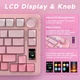 Клавиатура Беспроводная AULA S75 PRO Pink Gradient Игровая Механическая. 2.4G/Bluetooth/Кабель. c Экранчиком. RGB Подсветка. Аккумулятор 4000mAh. Star Vector Linear Switch - изображение 3