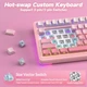 Клавиатура Беспроводная AULA S75 PRO Pink Gradient Игровая Механическая. 2.4G/Bluetooth/Кабель. c Экранчиком. RGB Подсветка. Аккумулятор 4000mAh. Star Vector Linear Switch - изображение 6