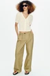 Трикотажний топ pointelle з короткими рукавами Zara 3519/009 S Бежевий (03519009727S) - изображение 2