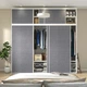 Шафа з 6 розсувними дверима, Larkollen білий/темно-сірий, 180x57x221 см PLATSA IKEA 094.941.58 - зображення 4