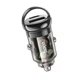 Автомобільний зарядний пристрій HOCO Z53A Vision PD30W+QC3.0 car charger Transparent Black - зображення 3