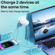 Мережевий зарядний пристрій Remax RP-U125 65 Вт USB-A + USB-C Білий - зображення 3