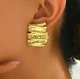 Крупные сережки Бижутерный сплав jewelry Золотистые - изображение 3