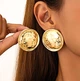 Біжутерія Великі сережки jewelry Золотисті - зображення 1