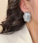 Бижутерия Крупные сережки jewelry Серебристые Серые - изображение 4