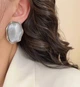 Бижутерия Крупные сережки jewelry Серебристые Серые - изображение 6