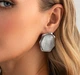 Бижутерия Крупные сережки jewelry Серебристые Серые - изображение 8