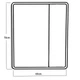 Дзеркальна шафка MIXXUS PREMIUM OLIVARY CM01-60x70x13 з LED Touch, димером, рег. яскравості (MI8294) - изображение 10