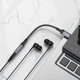 Адаптер BOROFONE BV24 Graceful Type-C to 3.5 mm AUX, цифровий перехідник Type-C AUX з DAC, алюміній + нейлон, сірий металік - зображення 5