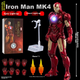 Подсвечиваемая фигурка Железного Человека MK4 из вселенной Marvel, модель для демонстрации, подарок на день рождения для мальчиков. - изображение 4