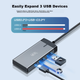 Розширювальна док-станція Chuanyu Type-C, конвертер USB-C на HDMI, розгалужувач SD/TF, сумісний з Huawei Apple MacBook 7, HDMI+PD, швидка зарядка+USB/C*3 - изображение 6