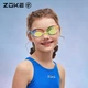 Очки для плавания детские зеркальные ZOKE 622501211-15, зелено-оранжевые - изображение 4