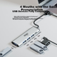 USB-концентратор Aigo, конвертер HUB, док-станция расширения для ноутбука, удлинительный USB-кабель, док-станция расширения для компьютера H02-3.0, металлический, 1 м - изображение 6