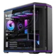 Корпус SAMA Giant Wave 3 Black для настільного комп'ютера Seaside ATX з високою прозорістю, вигнутим склом, вбудованою світловою стрічкою ARGB, задньою панеллю материнської плати, 360-градусним радіатором, швидкознімним Type-C - изображение 5