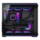 Корпус SAMA Giant Wave 3 Black для настільного комп'ютера Seaside ATX з високою прозорістю, вигнутим склом, вбудованою світловою стрічкою ARGB, задньою панеллю материнської плати, 360-градусним радіатором, швидкознімним Type-C - изображение 6