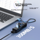 Розширювальна док-станція UNITEK USB Hub для ноутбуків та настільних комп'ютерів, високошвидкісний концентратор 3.0 з адаптером порту живлення Type-C, подовжувач 0,3 метра Y-3089T - изображение 5