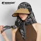 Женская соломенная шляпа Kenmont с широкими полями, свободного кроя, складная, с защитой лица, всесторонняя защита от солнца, модель 6241. - изображение 8