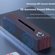 PHILIPS SPA3808 Bluetooth-колонка для комп'ютера, звукова система, настільний USB-порт, ноутбук, Bluetooth-мультимедійний домашній сабвуфер, підставка для телефону, багатофункціональна колонка коричневого кольору з дерев'яним малюнком - изображение 6