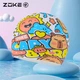 Детская плавательная шапочка ZOKE, силиконовая водонепроницаемая, не сдавливает, обеспечивает удобную защиту ушей и волос, подходит как для мальчиков, так и для девочек, артикул 625603229. - изображение 4