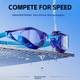 Очки для плавания стартовые зеркальные Mizuno N3JEB191, оранжевые - изображение 5