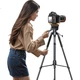 Штатив Lingchen 1.8м з 3D-головкою для камер/телефонів - зображення 2